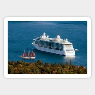 Schooner & Cruise Ship Sticker